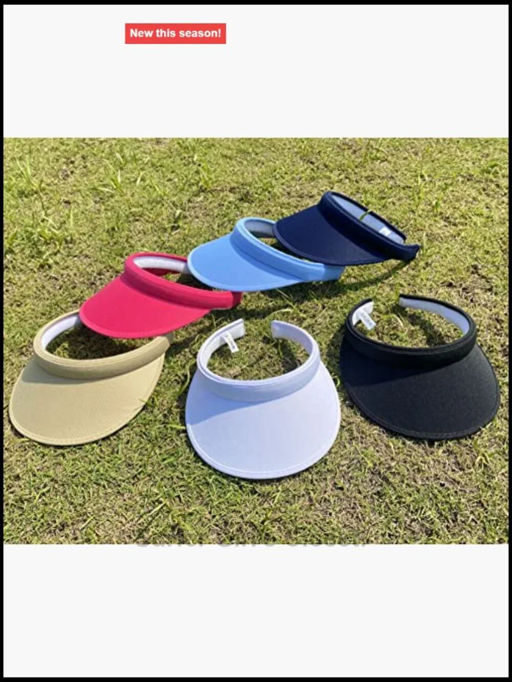 2 Pack Clip On Wide Brim Sun Visor Hats Outdoor Sports Golf Tennis